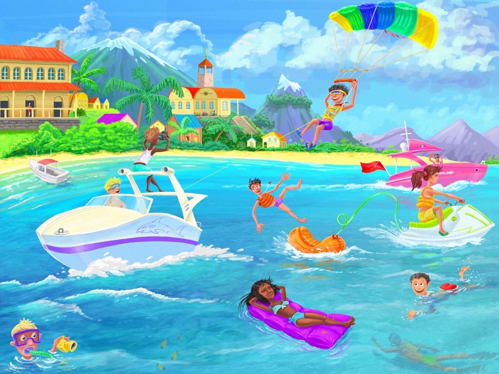 Seashore jigsaw puzzle in Kids Puzzles puzzles on TheJigsawPuzzles.com