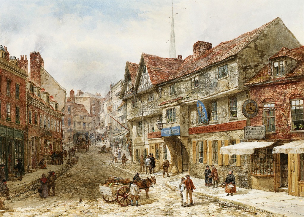 Wyle Cop, Shrewsbury jigsaw puzzle in Piece of Art puzzles on TheJigsawPuzzles.com