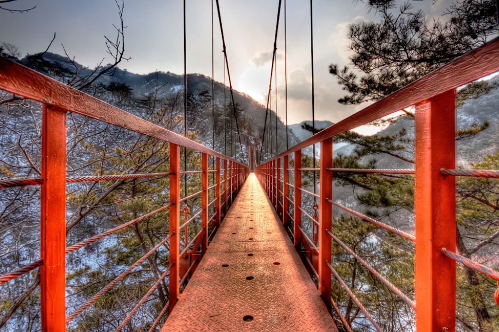 Suspension Bridge jigsaw puzzle in Bridges puzzles on TheJigsawPuzzles.com