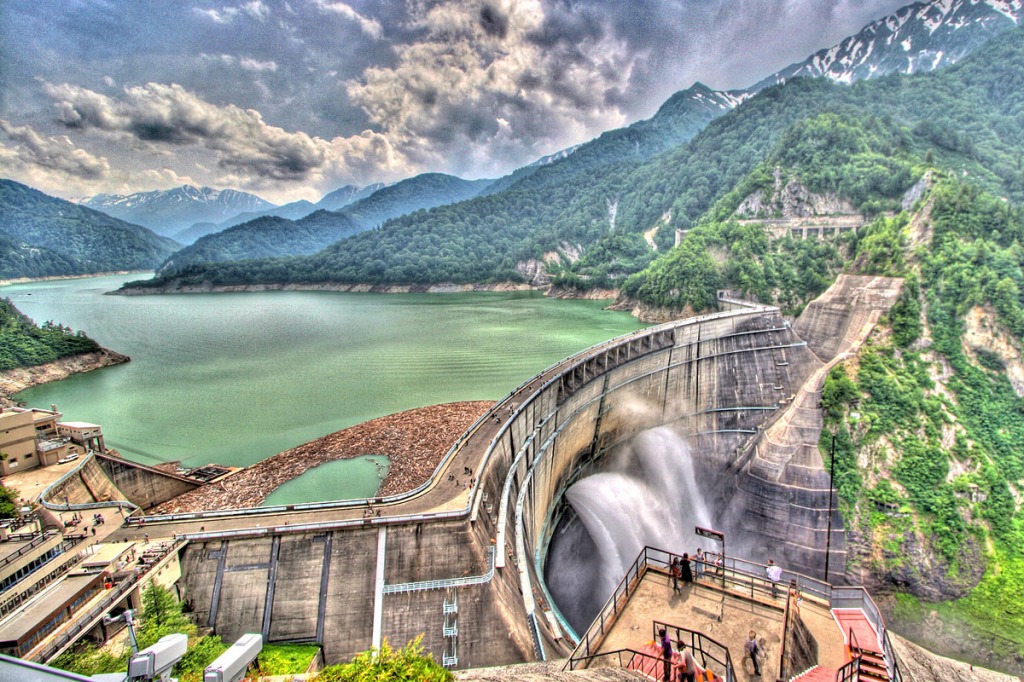 Kurobe Dam, Japan jigsaw puzzle in Waterfalls puzzles on TheJigsawPuzzles.com