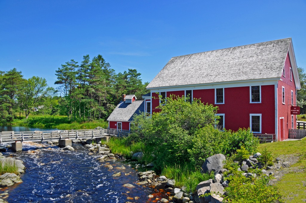 Barrington Woolen Mill, Nova Scotia jigsaw puzzle in Waterfalls puzzles on TheJigsawPuzzles.com