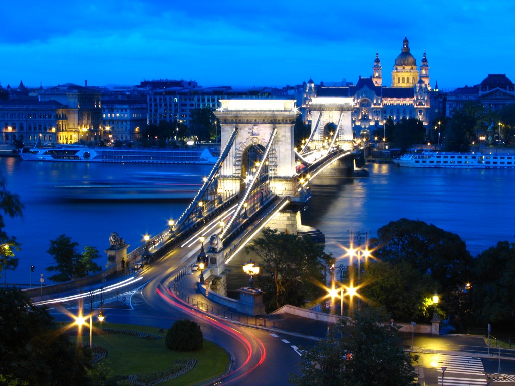 Chain Bridge, Budapest jigsaw puzzle in Bridges puzzles on TheJigsawPuzzles.com