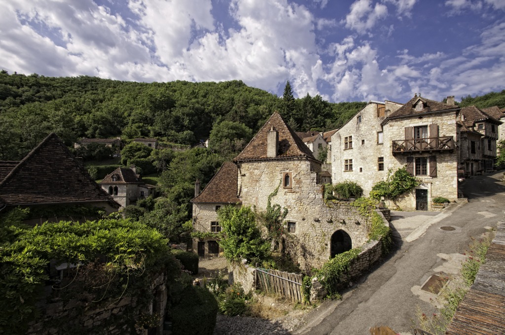 Saint-Cirq-Lapopie, South-western France jigsaw puzzle in Street View puzzles on TheJigsawPuzzles.com