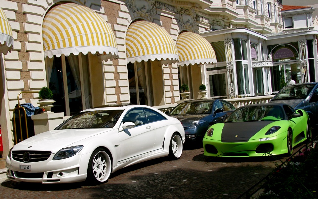 Mercedes & Ferrari jigsaw puzzle in Cars & Bikes puzzles on TheJigsawPuzzles.com