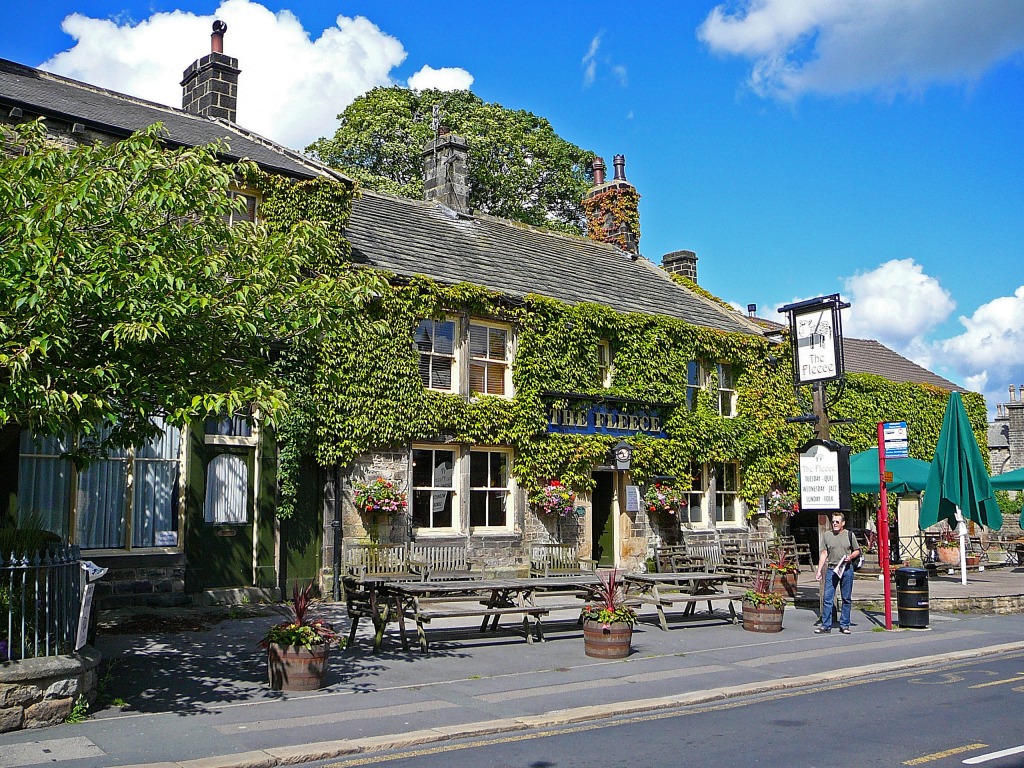 The Fleece, Addingham, England jigsaw puzzle in Street View puzzles on TheJigsawPuzzles.com