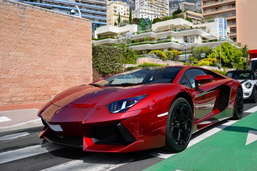 Lamborghini Aventador in Monte-Carlo jigsaw puzzle in Cars & Bikes puzzles on TheJigsawPuzzles.com