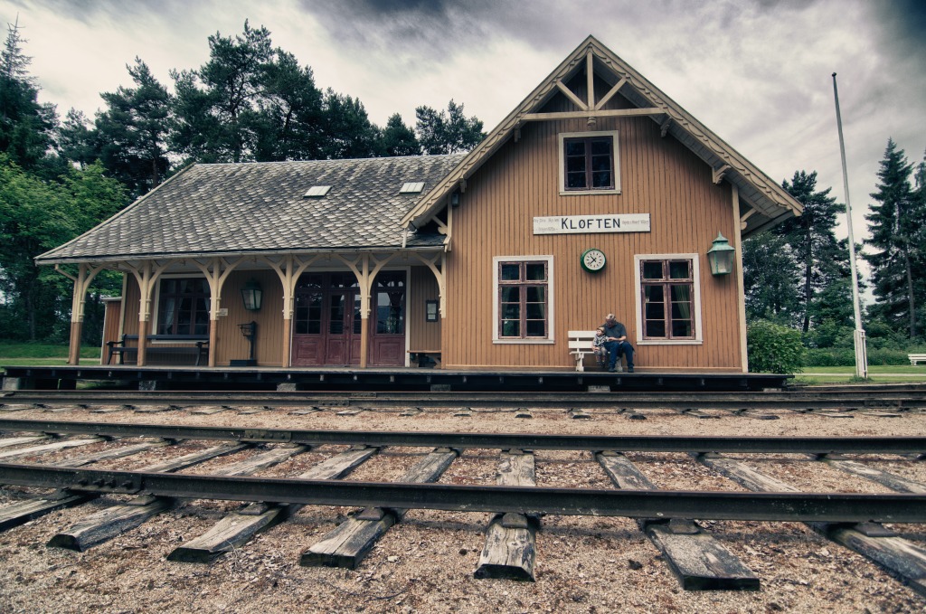 Kløfta Train Station, Norway jigsaw puzzle in Street View puzzles on TheJigsawPuzzles.com