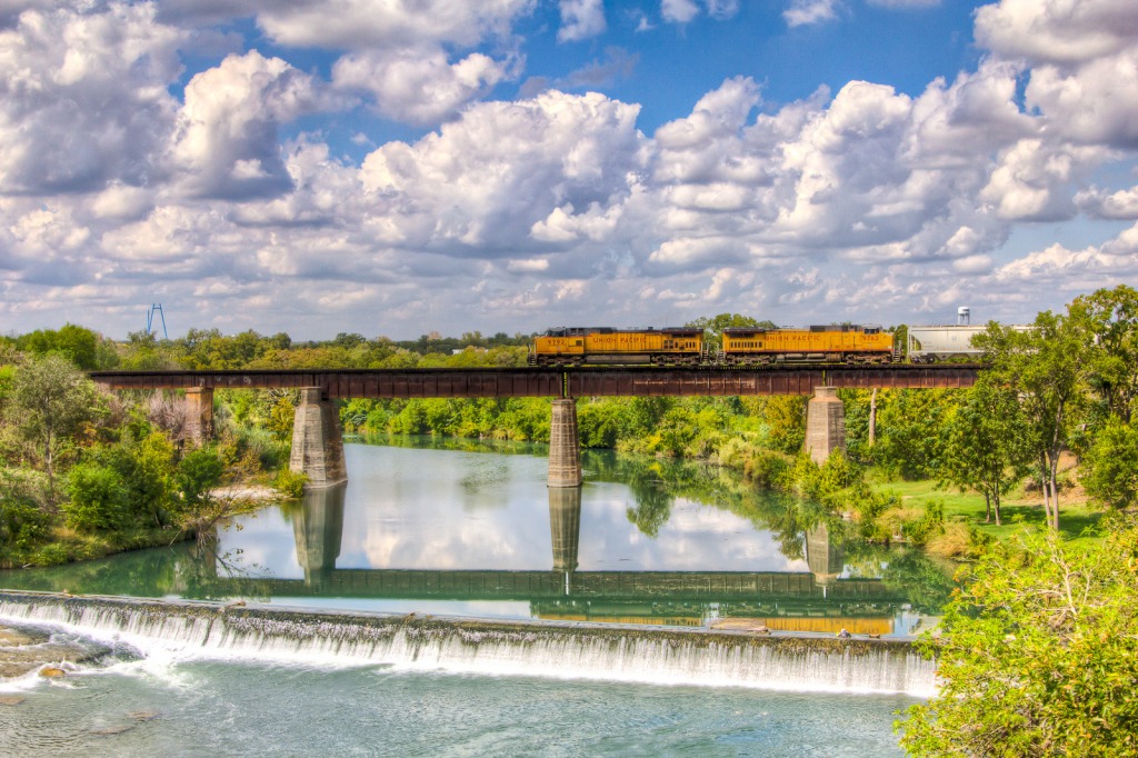 Railway Bridge, New Braunfels TX jigsaw puzzle in Waterfalls puzzles on TheJigsawPuzzles.com