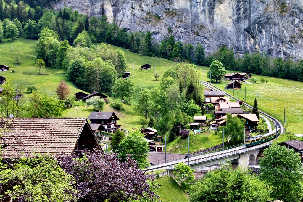 Mountain Pass near Interlaken, Switzerland jigsaw puzzle in Bridges puzzles on TheJigsawPuzzles.com