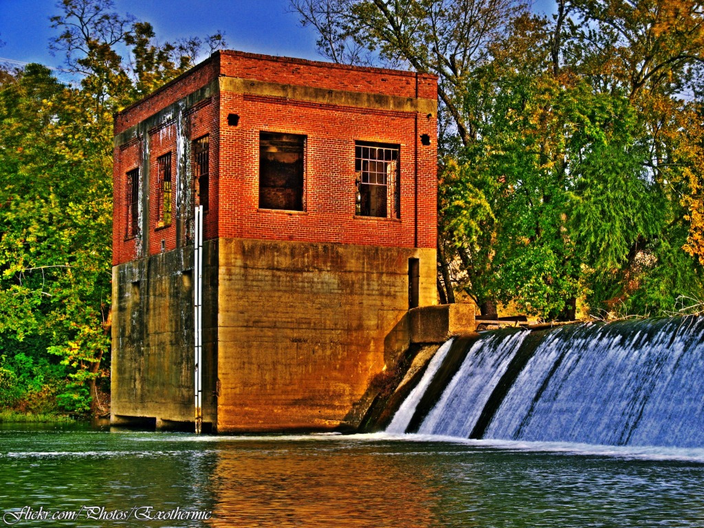 Shelbyville's Old City Dam jigsaw puzzle in Waterfalls puzzles on TheJigsawPuzzles.com