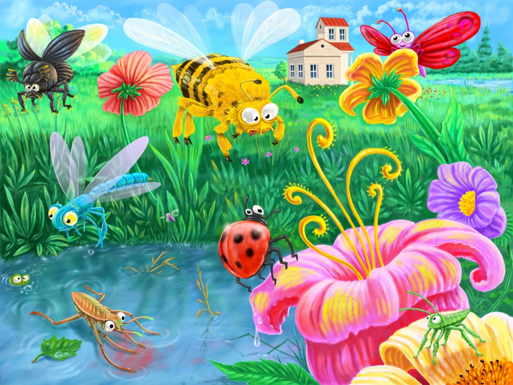 Insects jigsaw puzzle in Kids Puzzles puzzles on TheJigsawPuzzles.com
