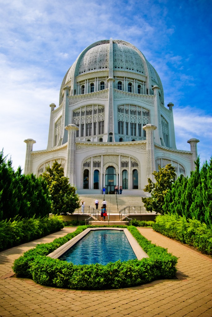 Templo Baha'i jigsaw puzzle in Street View puzzles on TheJigsawPuzzles.com