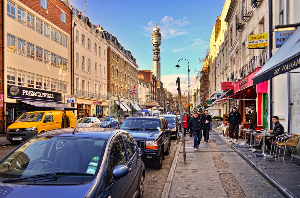 Charlotte Street, London jigsaw puzzle in Street View puzzles on TheJigsawPuzzles.com