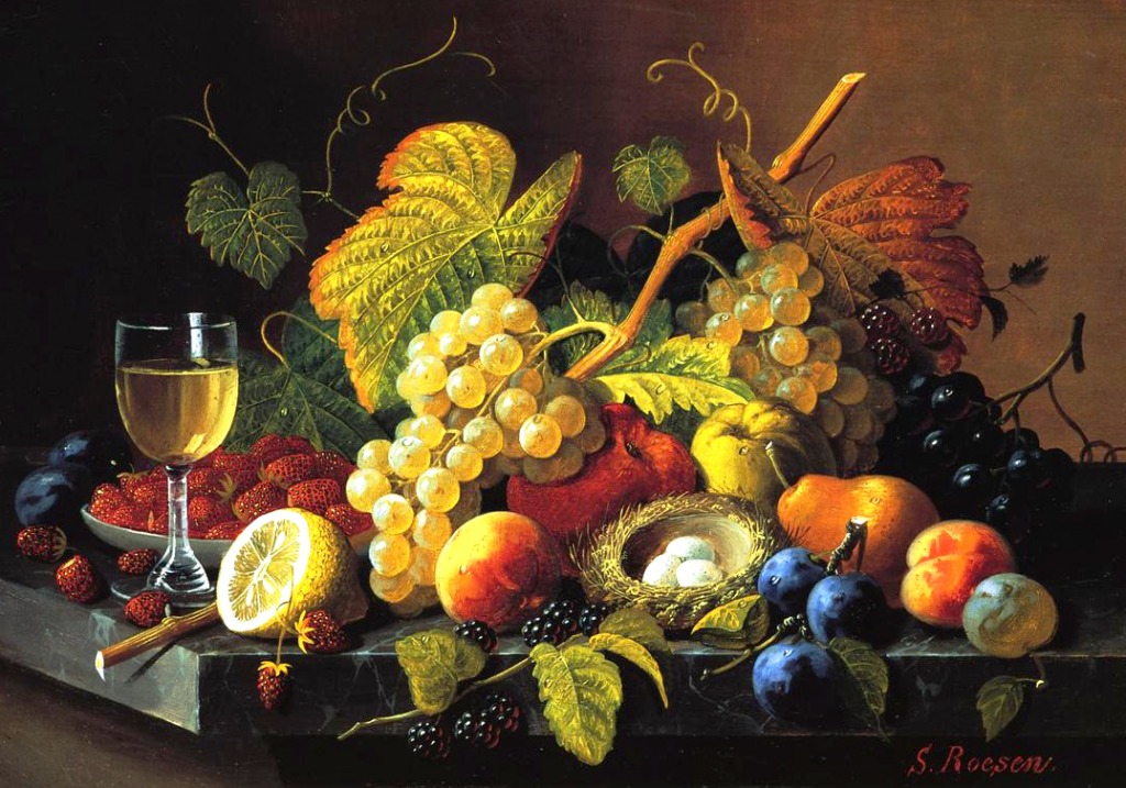 Still Life with Fruit jigsaw puzzle in Fruits & Veggies puzzles on TheJigsawPuzzles.com