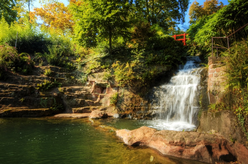 Kaiserslautern Japanese Garden jigsaw puzzle in Waterfalls puzzles on TheJigsawPuzzles.com