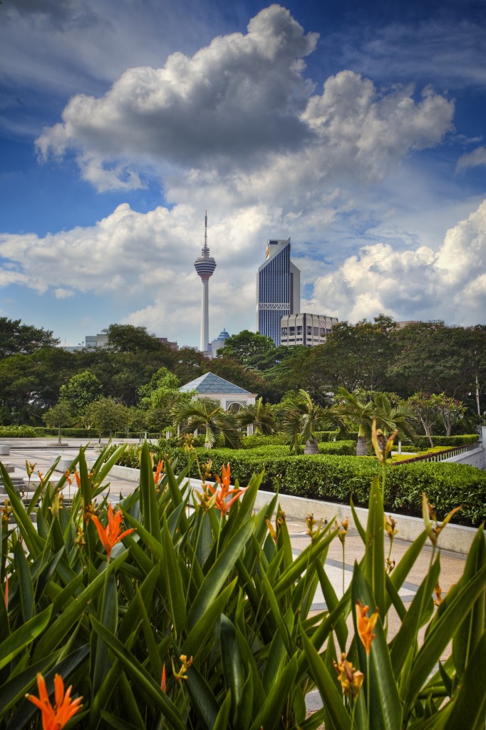 KL Tower, Kuala Lumpur, Malaysia jigsaw puzzle in Street View puzzles on TheJigsawPuzzles.com