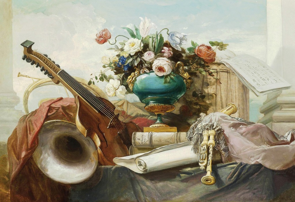 Violin and Other Instruments jigsaw puzzle in Piece of Art puzzles on TheJigsawPuzzles.com
