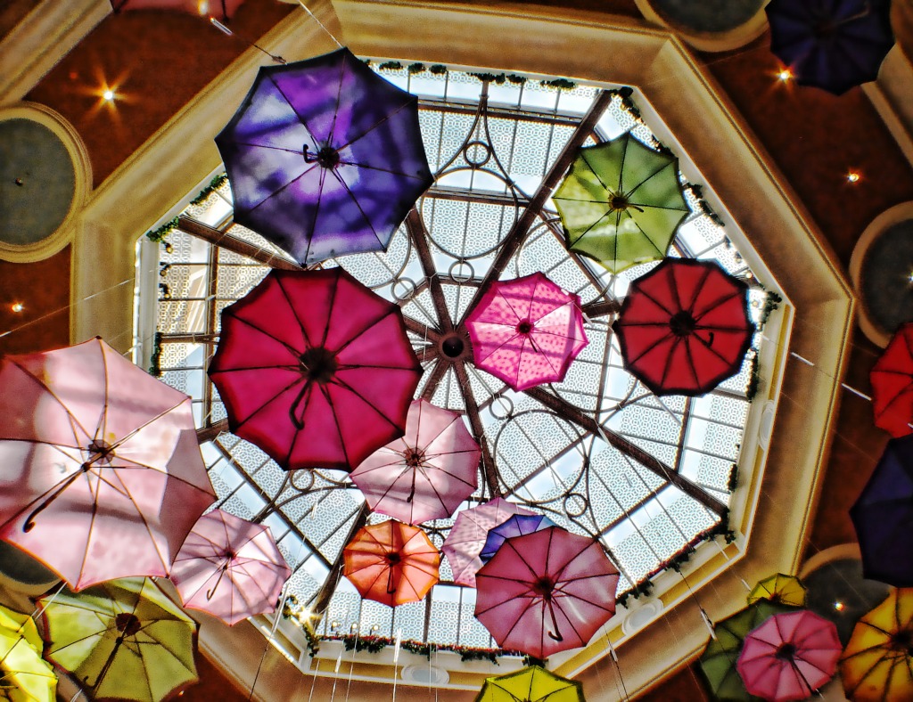 Umbrellas at Palazzo Resort, Las Vegas jigsaw puzzle in Puzzle of the Day puzzles on TheJigsawPuzzles.com