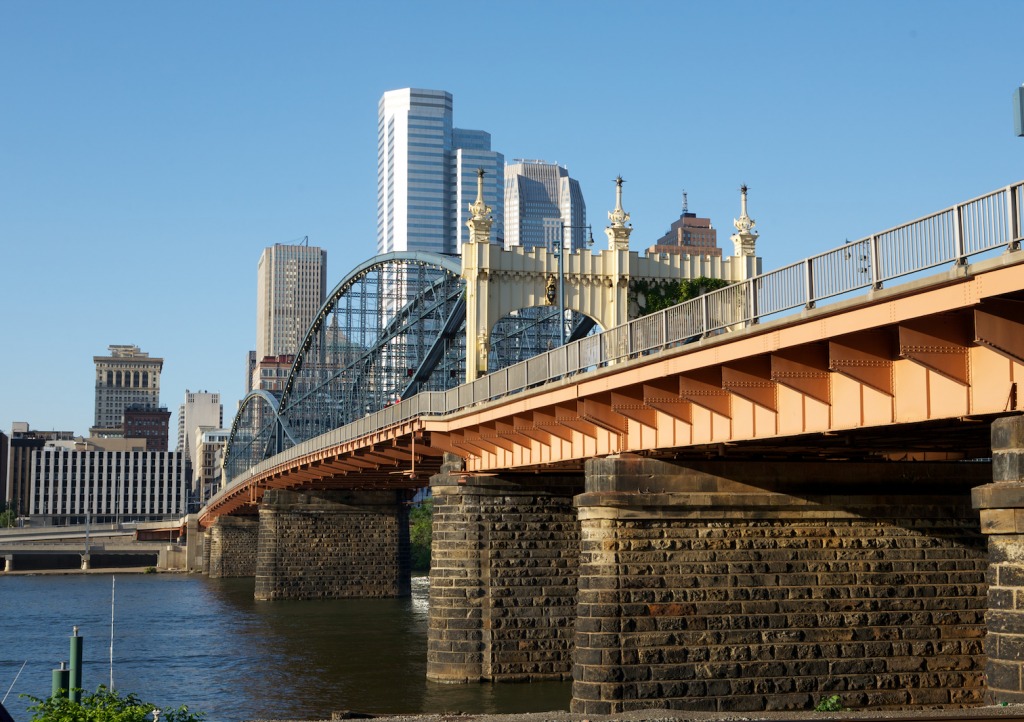 Smithfield Street Bridge, Pittsburgh PA jigsaw puzzle in Bridges puzzles on TheJigsawPuzzles.com