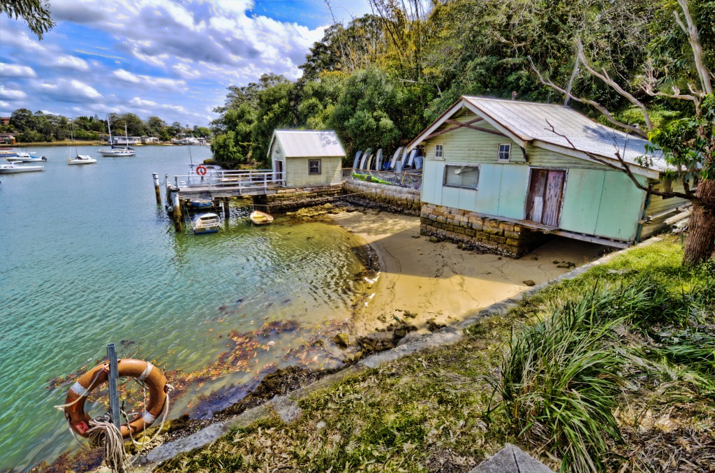 Boathouse and Wharf, Australia jigsaw puzzle in Great Sightings puzzles on TheJigsawPuzzles.com