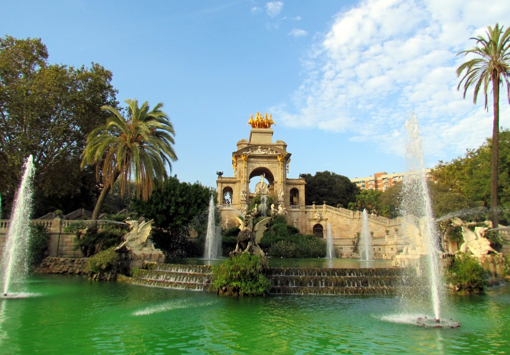 Cascada Fountain, Barcelona, Spain jigsaw puzzle in Waterfalls puzzles on TheJigsawPuzzles.com