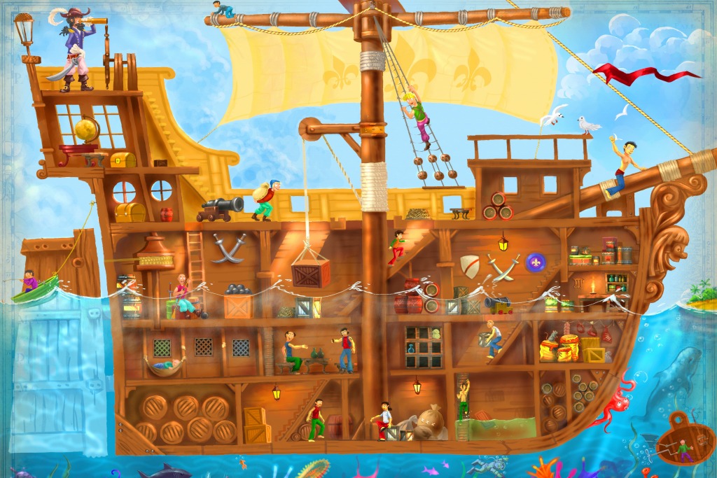 Pirate Ship jigsaw puzzle in Kids Puzzles puzzles on TheJigsawPuzzles.com