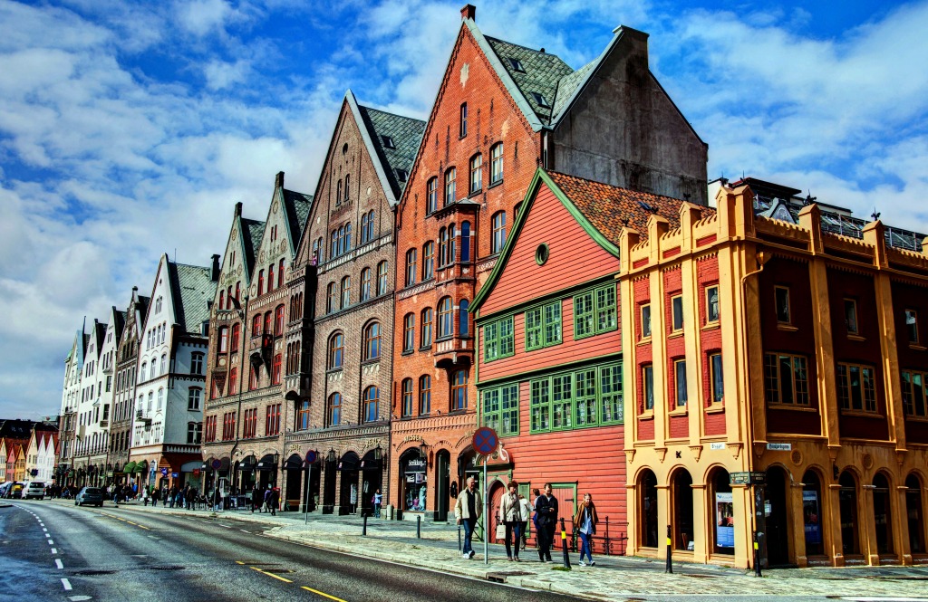 Old City, Bergen, Norway jigsaw puzzle in Street View puzzles on TheJigsawPuzzles.com