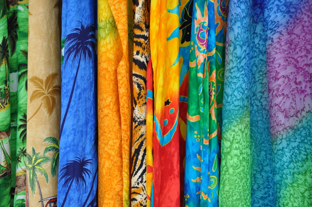 Colorful Cloth on Caribbean Island of St. Martin jigsaw puzzle in Puzzle of the Day puzzles on TheJigsawPuzzles.com