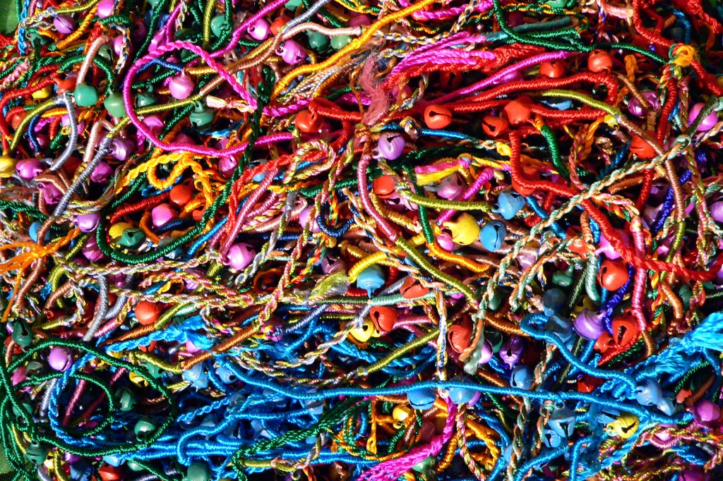 Colorful Strings of Beads jigsaw puzzle in Macro puzzles on TheJigsawPuzzles.com
