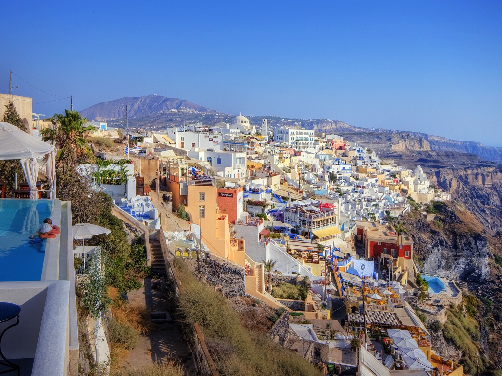 Thira Afternoon, Greece jigsaw puzzle in Street View puzzles on TheJigsawPuzzles.com