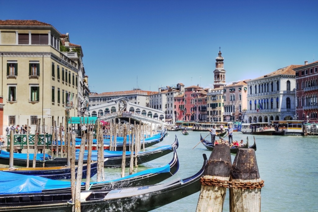 Grand Canal and Rialto Bridge, Venice jigsaw puzzle in Bridges puzzles on TheJigsawPuzzles.com