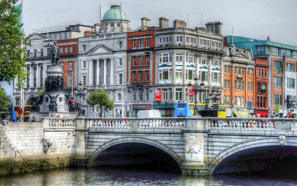 O'Connell Bridge, Dublin, Ireland jigsaw puzzle in Bridges puzzles on TheJigsawPuzzles.com