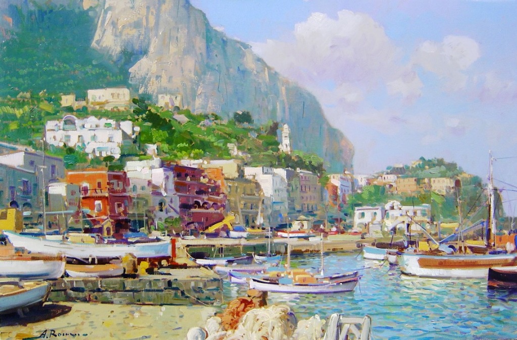 Capri Marina Grande jigsaw puzzle in Piece of Art puzzles on TheJigsawPuzzles.com