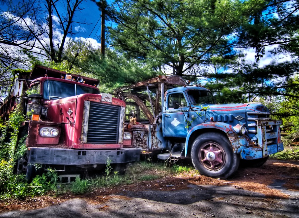 Diamond Reo Truck & Diamond T Truck jigsaw puzzle in Cars & Bikes puzzles on TheJigsawPuzzles.com