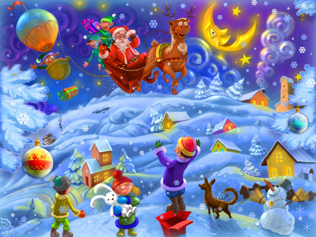 Happy Holiday Season jigsaw puzzle in Kids Puzzles puzzles on TheJigsawPuzzles.com