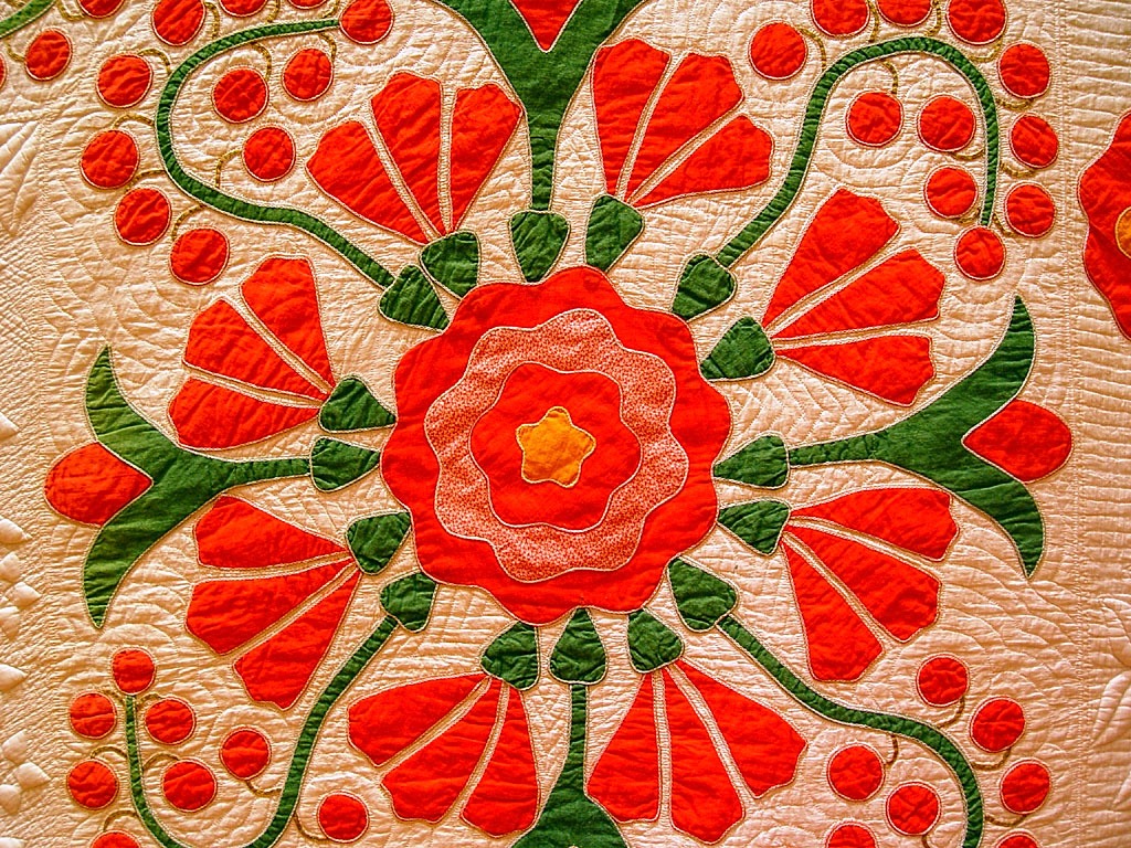 Floral Pattern from the Buchanan's Banner Quilt jigsaw puzzle in Handmade puzzles on TheJigsawPuzzles.com