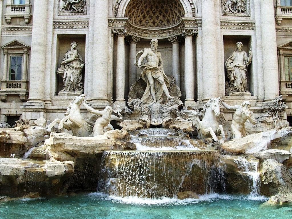 The Trevi Fountain in Rome jigsaw puzzle in Waterfalls puzzles on TheJigsawPuzzles.com