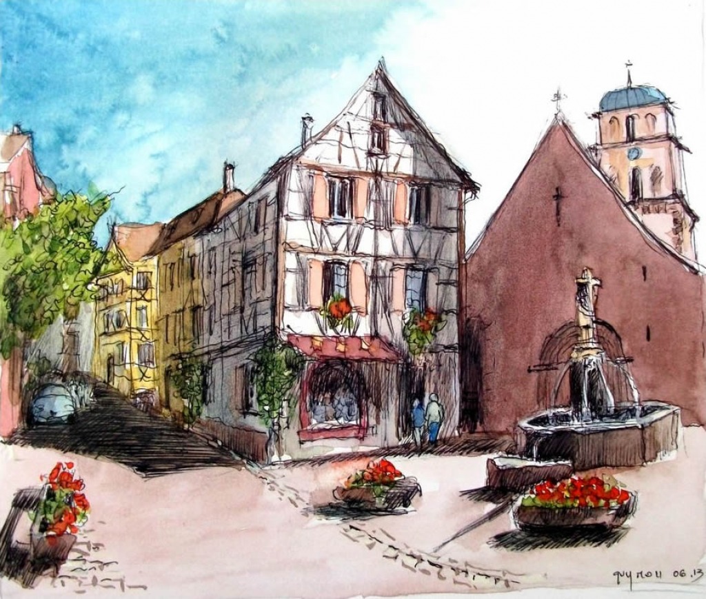 Kaysersberg, Alsace, France jigsaw puzzle in Piece of Art puzzles on TheJigsawPuzzles.com