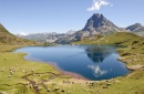 Lake Gentau and the Pic du Midi d'Ossau, France