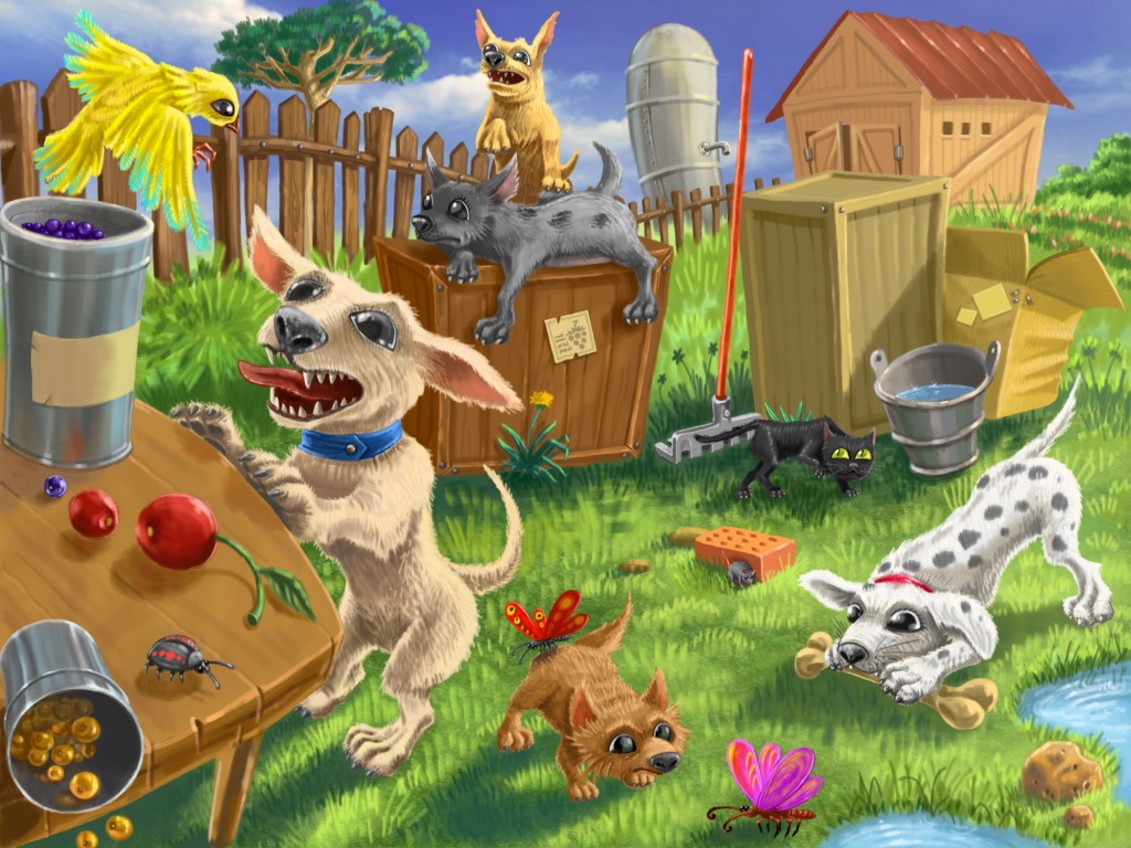 Doggies jigsaw puzzle in Kids Puzzles puzzles on TheJigsawPuzzles.com