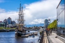 Tall Ship On The Liffey River, Dublin