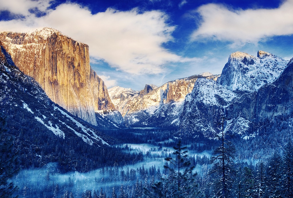 Yosemite Valley Tunnel View jigsaw puzzle in Puzzle of the Day puzzles on TheJigsawPuzzles.com