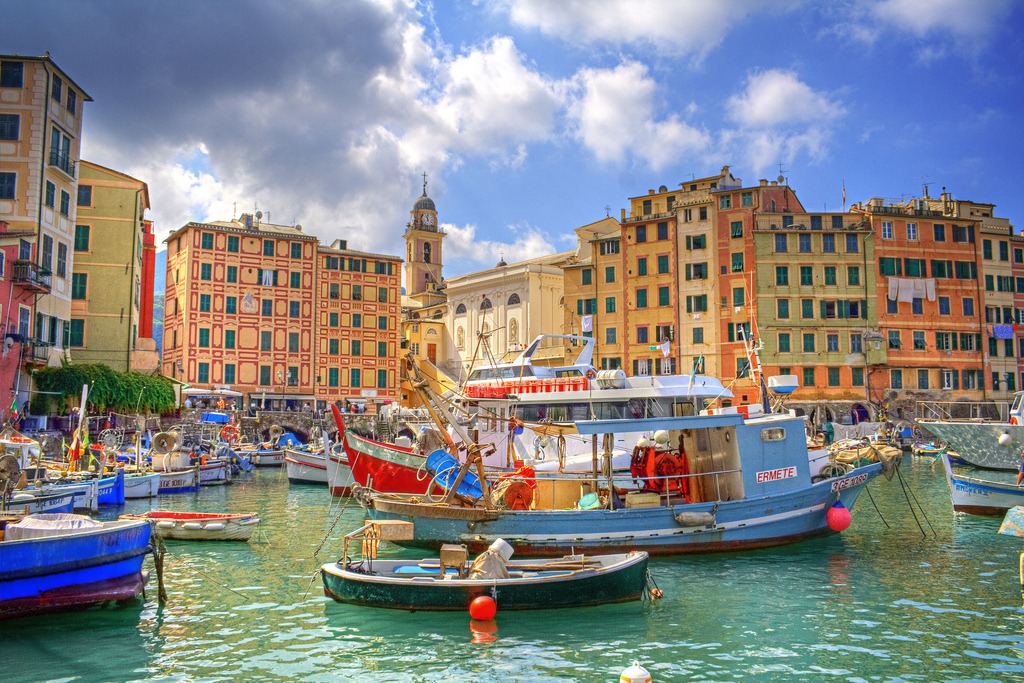 Camogli Fishing Village in Italy jigsaw puzzle in Puzzle of the Day puzzles on TheJigsawPuzzles.com