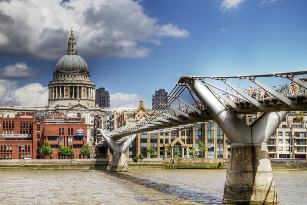 Millenium Bridge, London, England jigsaw puzzle in Bridges puzzles on TheJigsawPuzzles.com