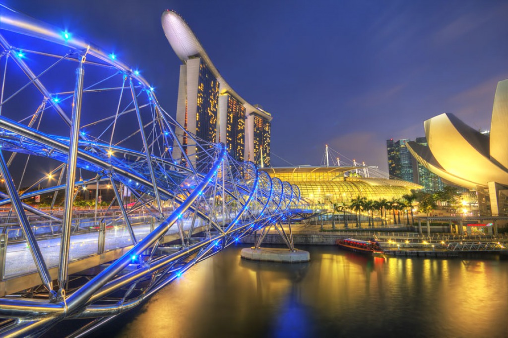 Marina Bay Sands, Singapore jigsaw puzzle in Bridges puzzles on TheJigsawPuzzles.com