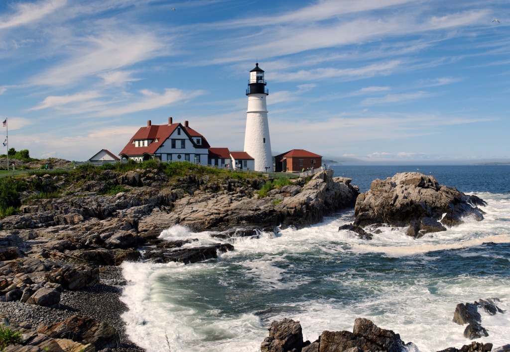 Portland Head Lighthouse jigsaw puzzle in Puzzle of the Day puzzles on TheJigsawPuzzles.com