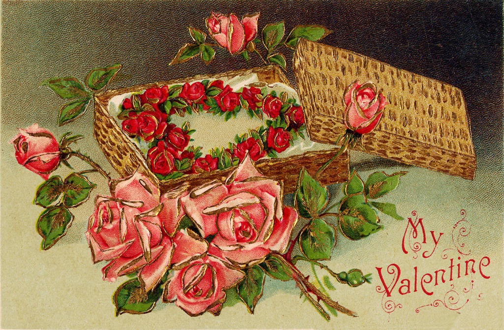 Vintage Valentine's Day Postcard jigsaw puzzle in Valentine's Day puzzles on TheJigsawPuzzles.com