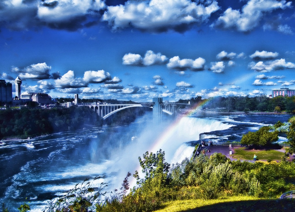 Niagara Falls, American Side jigsaw puzzle in Waterfalls puzzles on TheJigsawPuzzles.com