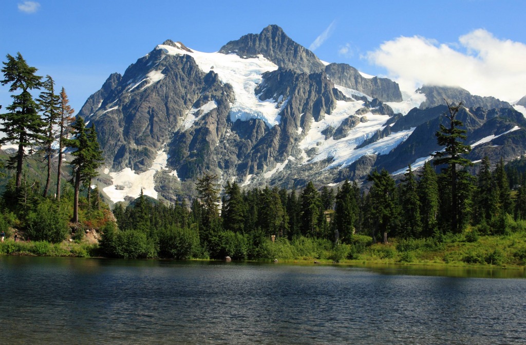 Mt. Shuksan and Picture Lake jigsaw puzzle in Great Sightings puzzles on TheJigsawPuzzles.com
