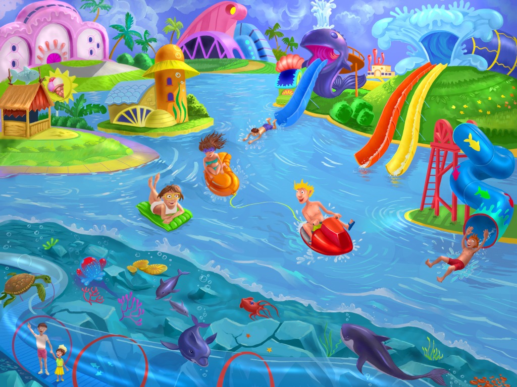 Aquatic Park jigsaw puzzle in Kids Puzzles puzzles on TheJigsawPuzzles.com